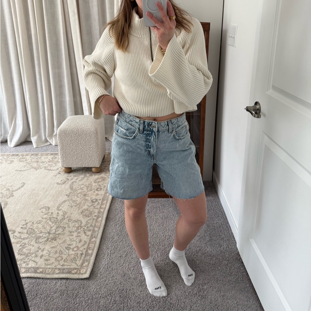 PLT Women's Light Blue Denim Shorts